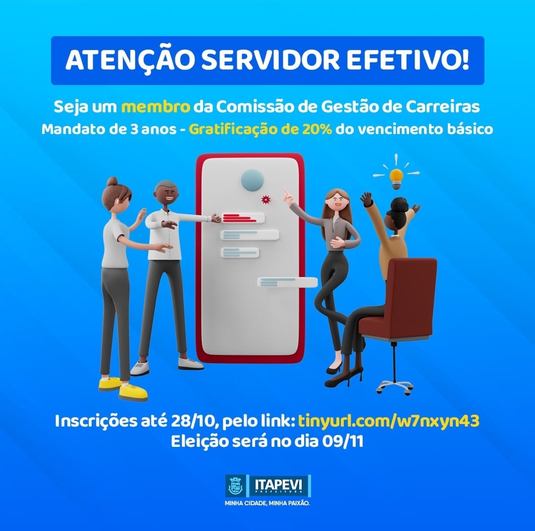 Itapevi abre inscrição para Eleição de Comissão de Gestão de Carreiras